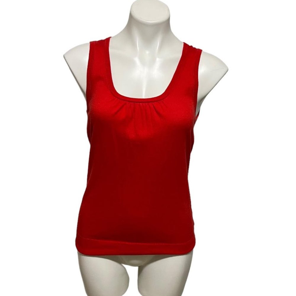 Trina Turk Red Scoop Neck Sweater